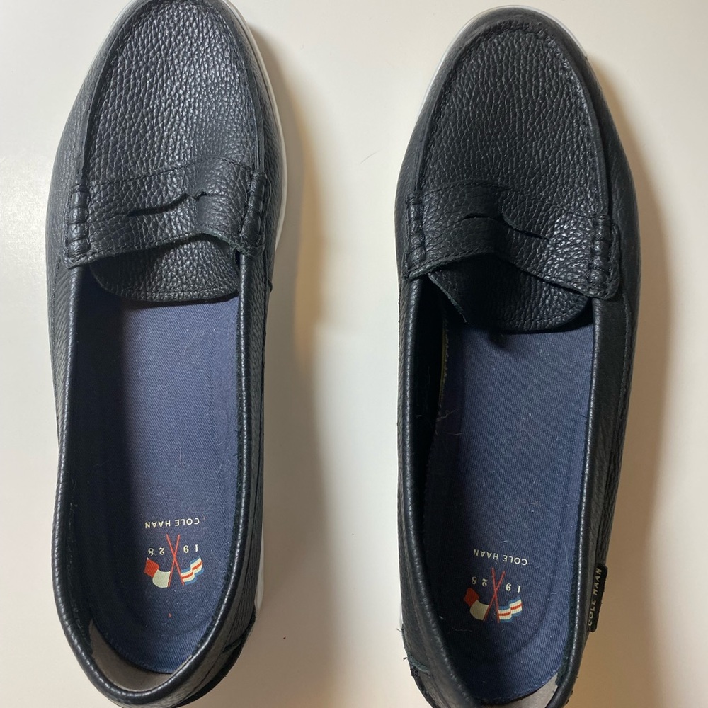 Cole Haan black leather loafers